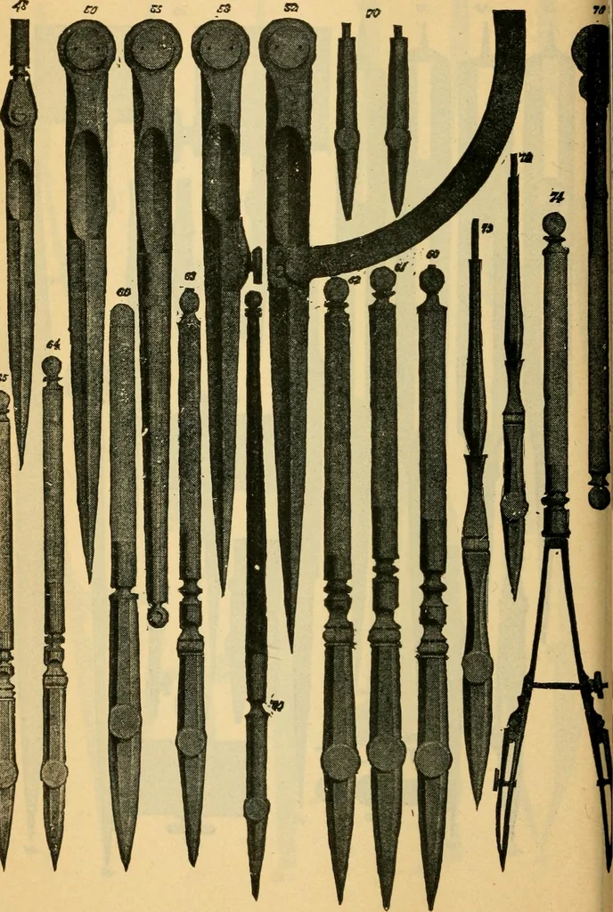 An illustration from Descriptive catalogue of artists' materials, draughting papers, tracing cloth, and mathematical instruments., 1898, leaf 224
