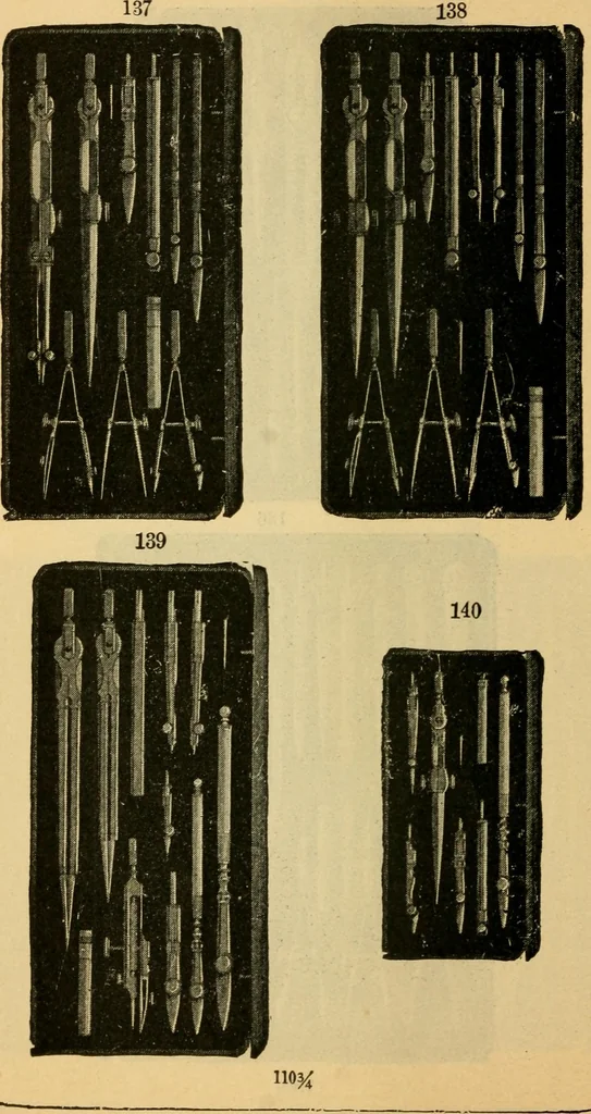 An illustration from Descriptive catalogue of artists' materials, draughting papers, tracing cloth, and mathematical instruments., 1898, leaf 240