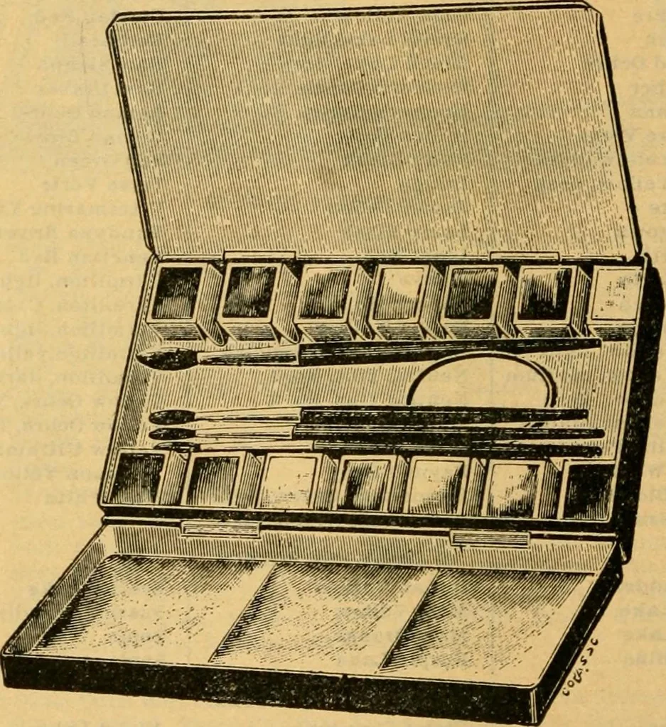 An illustration from Descriptive catalogue of artists' materials, draughting papers, tracing cloth, and mathematical instruments., 1898, leaf 30