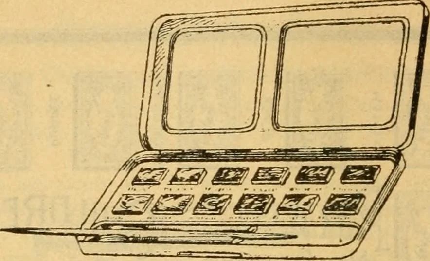 An illustration from Descriptive catalogue of artists' materials, draughting papers, tracing cloth, and mathematical instruments., 1898, leaf 338