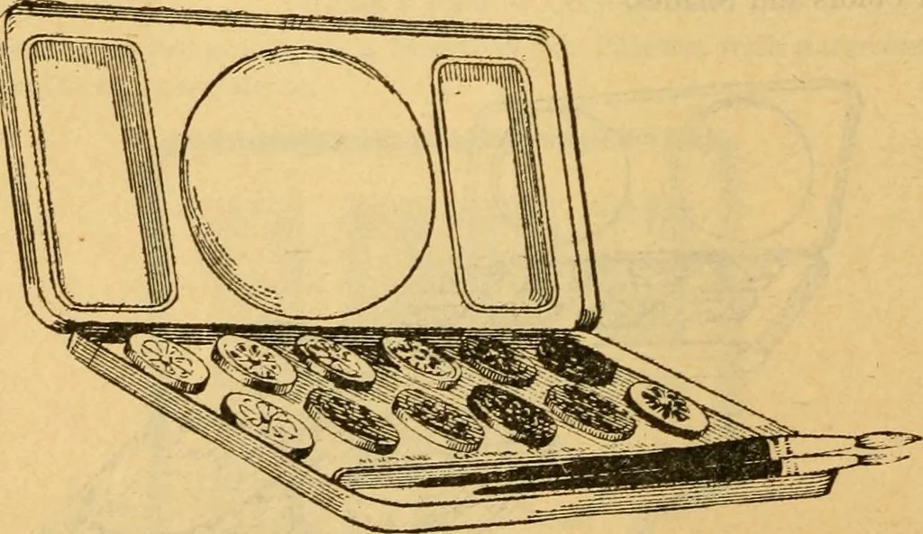 An illustration from Descriptive catalogue of artists' materials, draughting papers, tracing cloth, and mathematical instruments., 1898, leaf 338