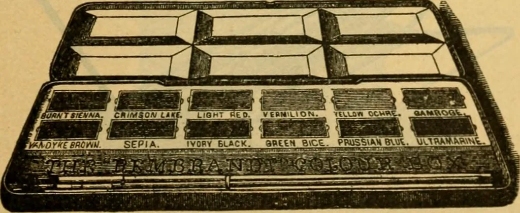 An illustration from Descriptive catalogue of artists' materials, draughting papers, tracing cloth, and mathematical instruments., 1898, leaf 341