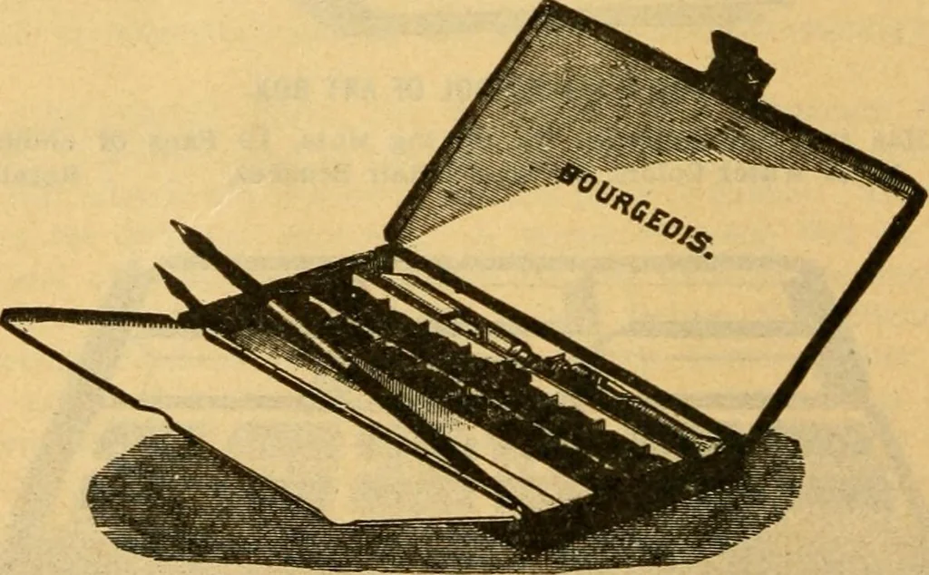 An illustration from Descriptive catalogue of artists' materials, draughting papers, tracing cloth, and mathematical instruments., 1898, leaf 342