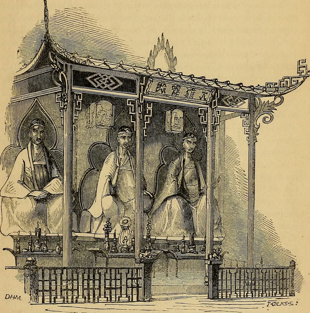 An illustration from A descriptive catalogue of the Chinese Collection now exhibiting at St. George's Place, Hyde Park Corner, London : with condensed accounts of the genius, government, history, literature, agriculture, arts, trade, manners, customs and social life of the people of the celestial empire, 1842, leaf 17