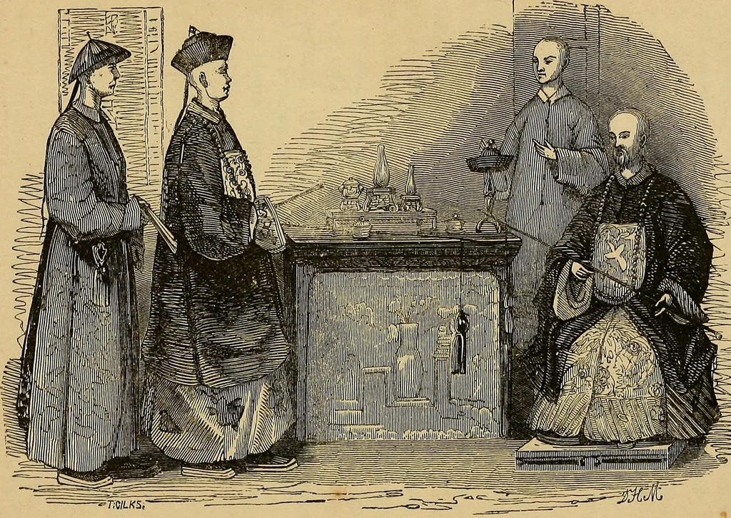 An illustration from A descriptive catalogue of the Chinese Collection now exhibiting at St. George's Place, Hyde Park Corner, London : with condensed accounts of the genius, government, history, literature, agriculture, arts, trade, manners, customs and social life of the people of the celestial empire, 1842, leaf 21