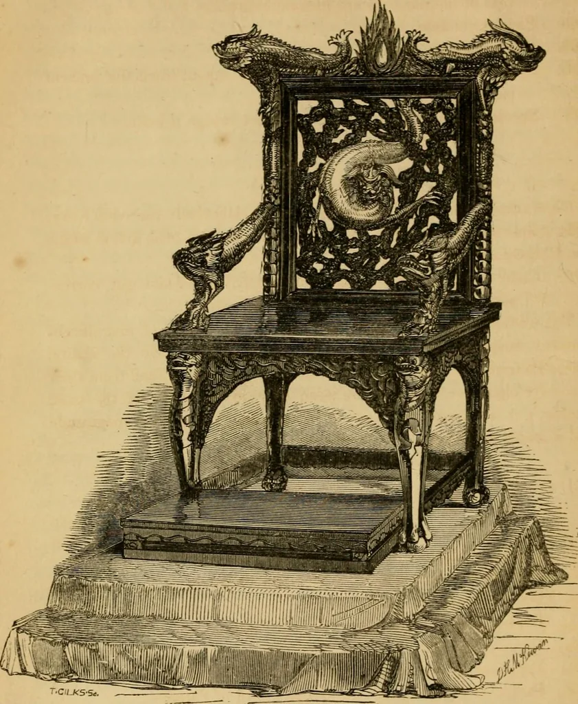 An illustration from A descriptive catalogue of the Chinese Collection now exhibiting at St. George's Place, Hyde Park Corner, London : with condensed accounts of the genius, government, history, literature, agriculture, arts, trade, manners, customs and social life of the people of the celestial empire, 1842, leaf 82