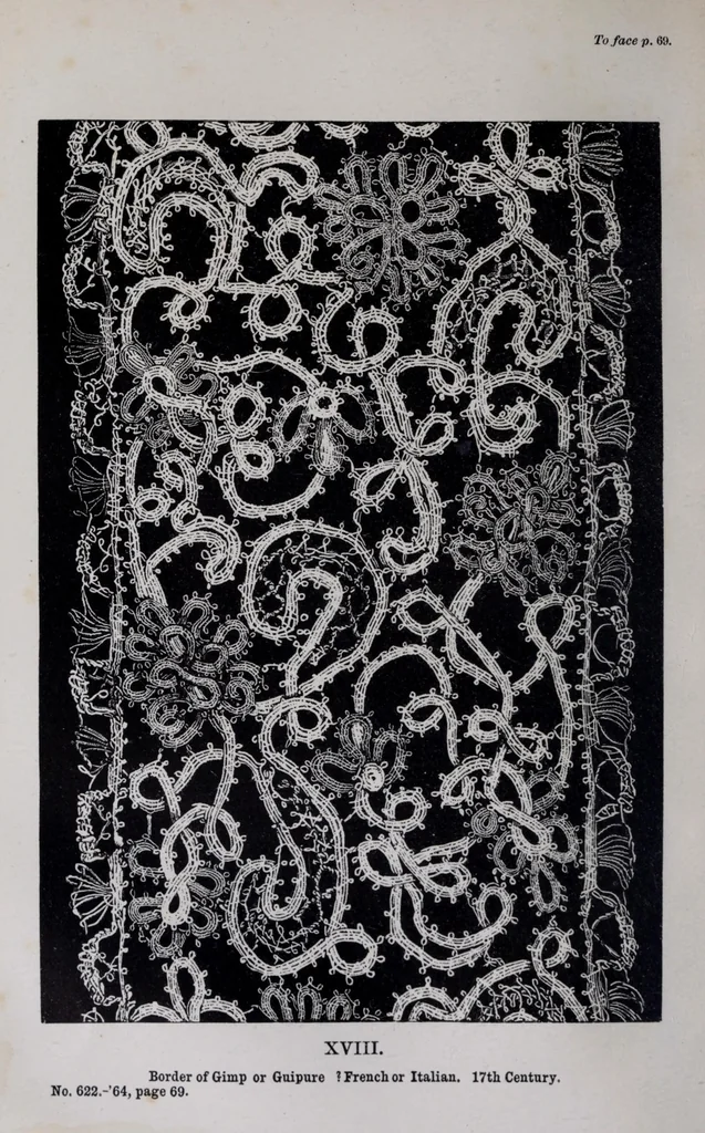 An illustration from A descriptive catalogue of the collection of lace in the South Kensington Museum, 1881, leaf 152