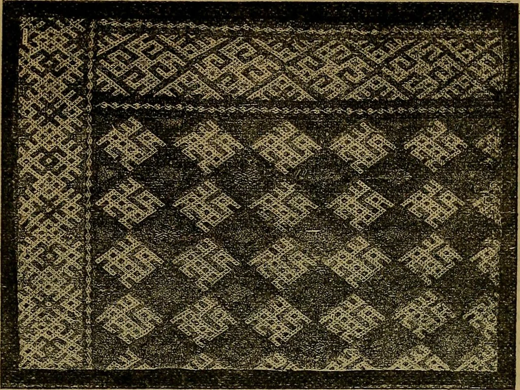 An illustration from A descriptive catalogue of the collections of tapestry and embroidery in the South Kensington Museum, 1888, leaf 143