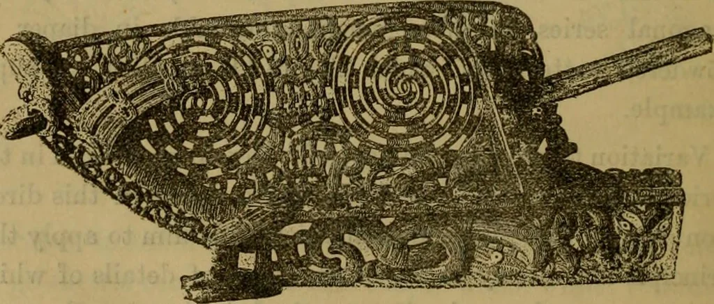 An illustration from A descriptive catalogue of the collections of tapestry and embroidery in the South Kensington Museum, 1888, leaf 144
