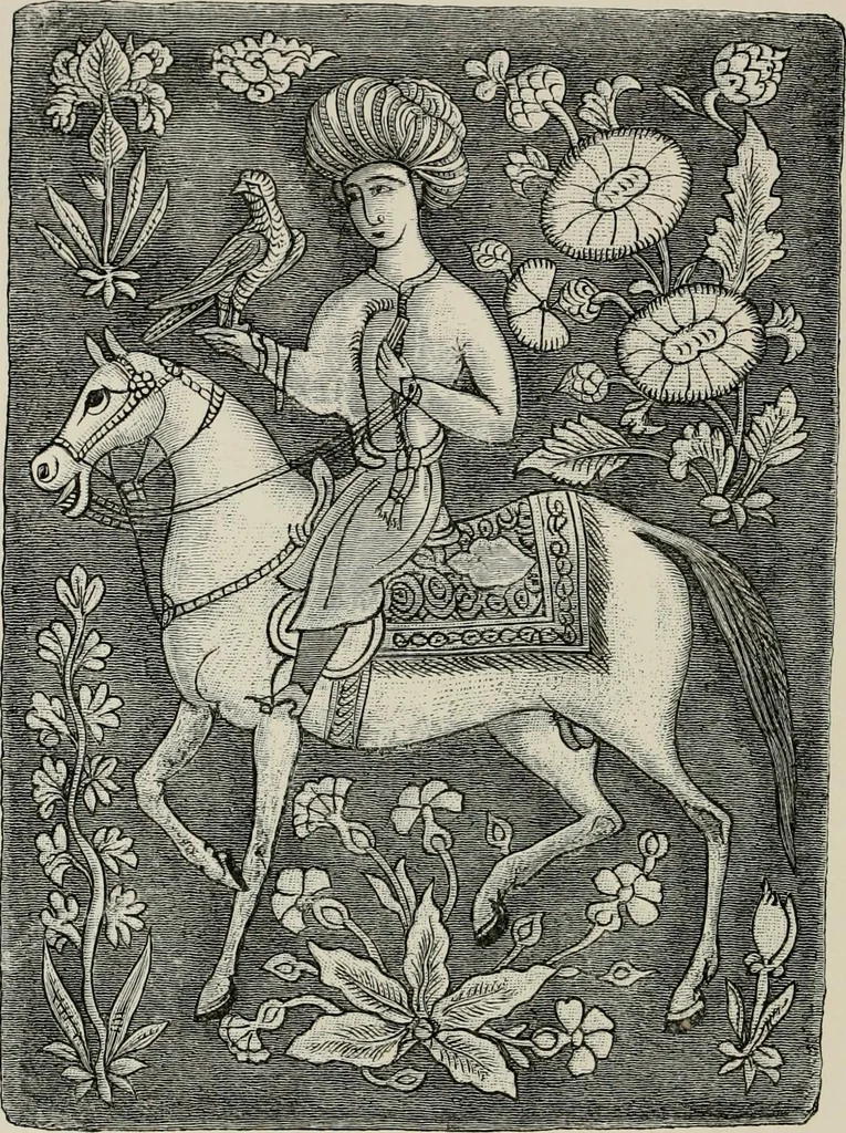 An illustration from A descriptive catalogue of the maiolica, Hispano-Moresco, Persian, Damascus, and Rhodian wares in the South Kensington Museum : with historical notes, marks, & monograms, 1873, leaf 136