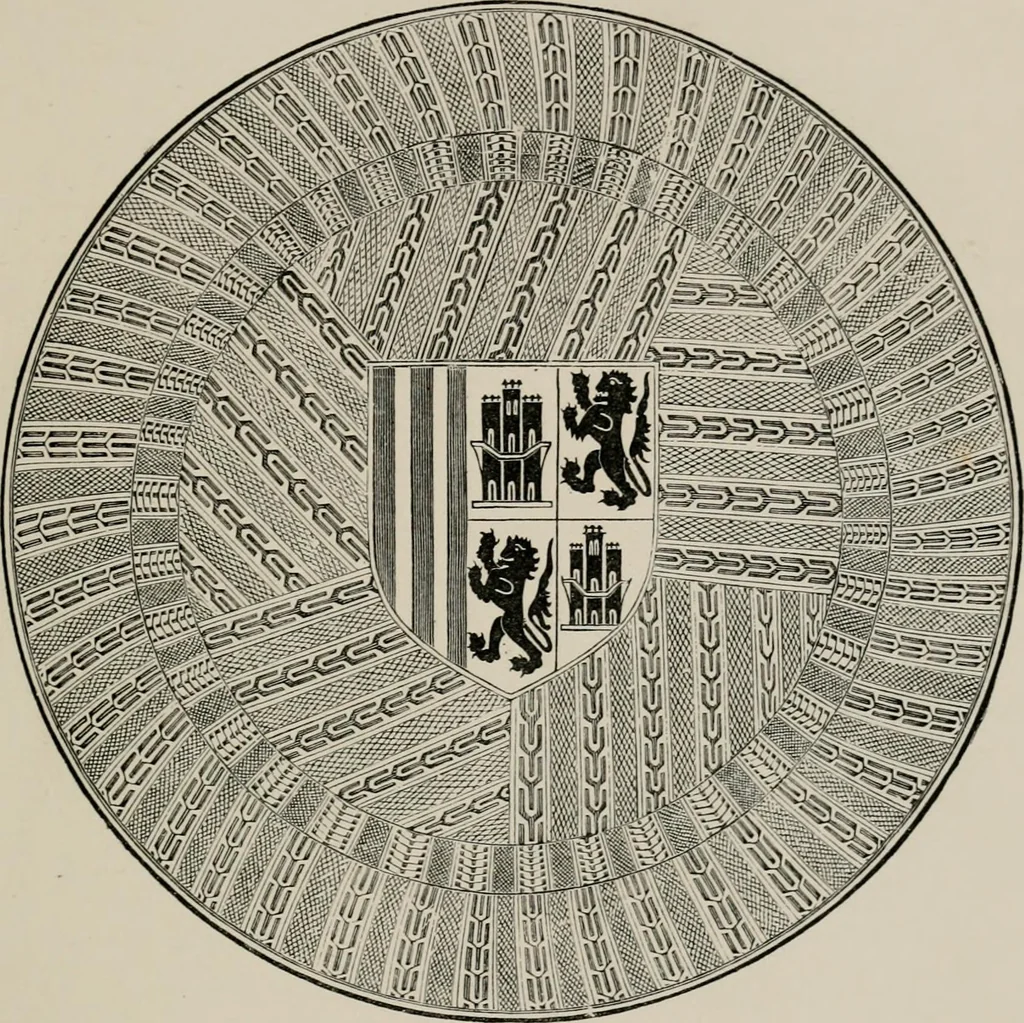 An illustration from A descriptive catalogue of the maiolica, Hispano-Moresco, Persian, Damascus, and Rhodian wares in the South Kensington Museum : with historical notes, marks, & monograms, 1873, leaf 187