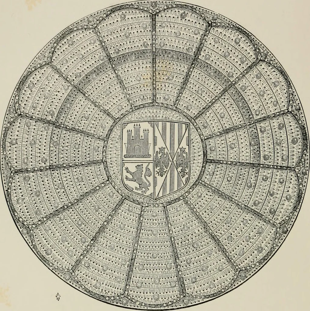 An illustration from A descriptive catalogue of the maiolica, Hispano-Moresco, Persian, Damascus, and Rhodian wares in the South Kensington Museum : with historical notes, marks, & monograms, 1873, leaf 190