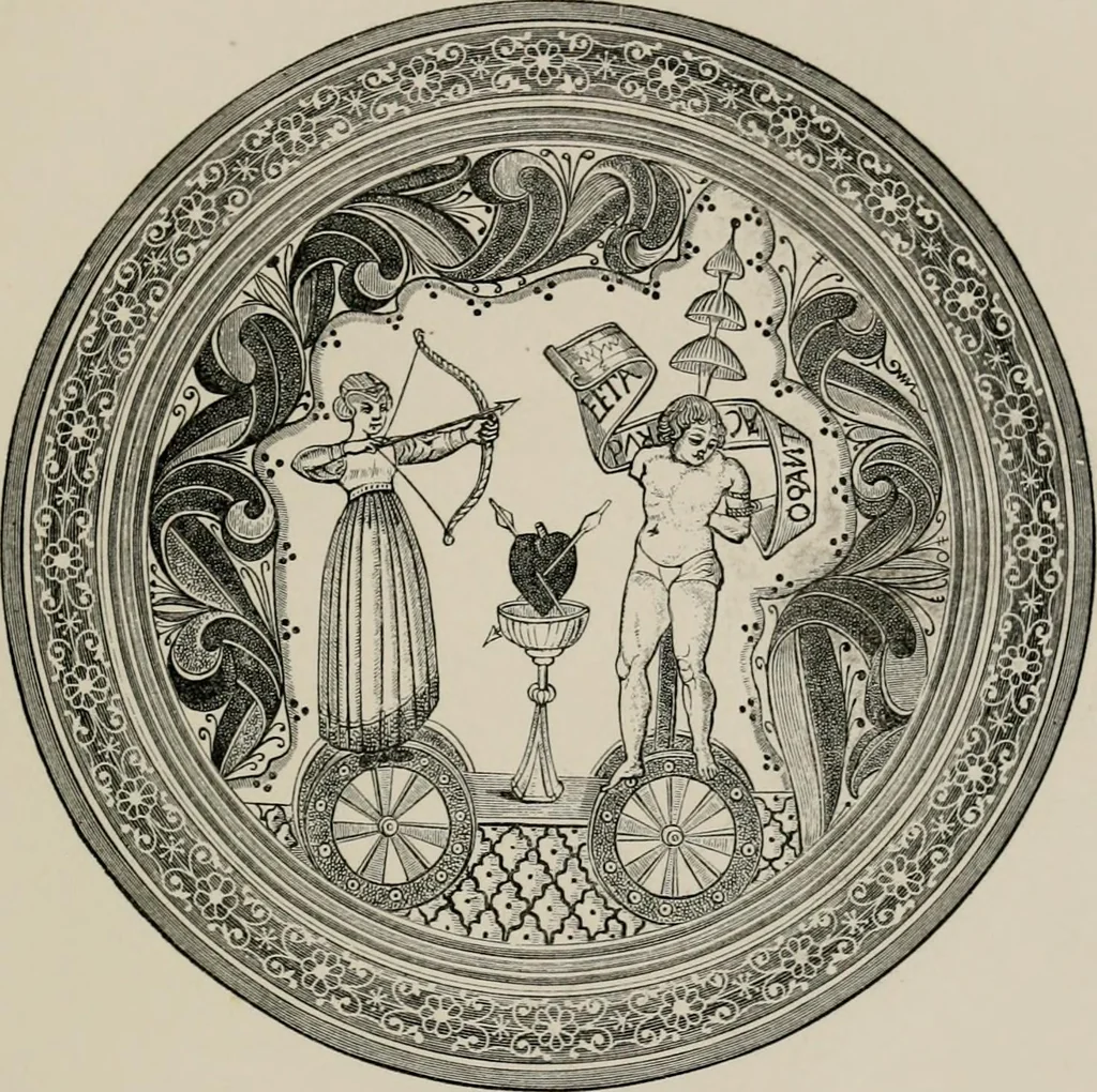 An illustration from A descriptive catalogue of the maiolica, Hispano-Moresco, Persian, Damascus, and Rhodian wares in the South Kensington Museum : with historical notes, marks, & monograms, 1873, leaf 227