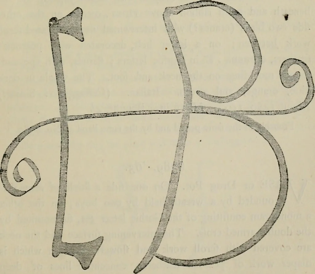 An illustration from A descriptive catalogue of the maiolica, Hispano-Moresco, Persian, Damascus, and Rhodian wares in the South Kensington Museum : with historical notes, marks, & monograms, 1873, leaf 233