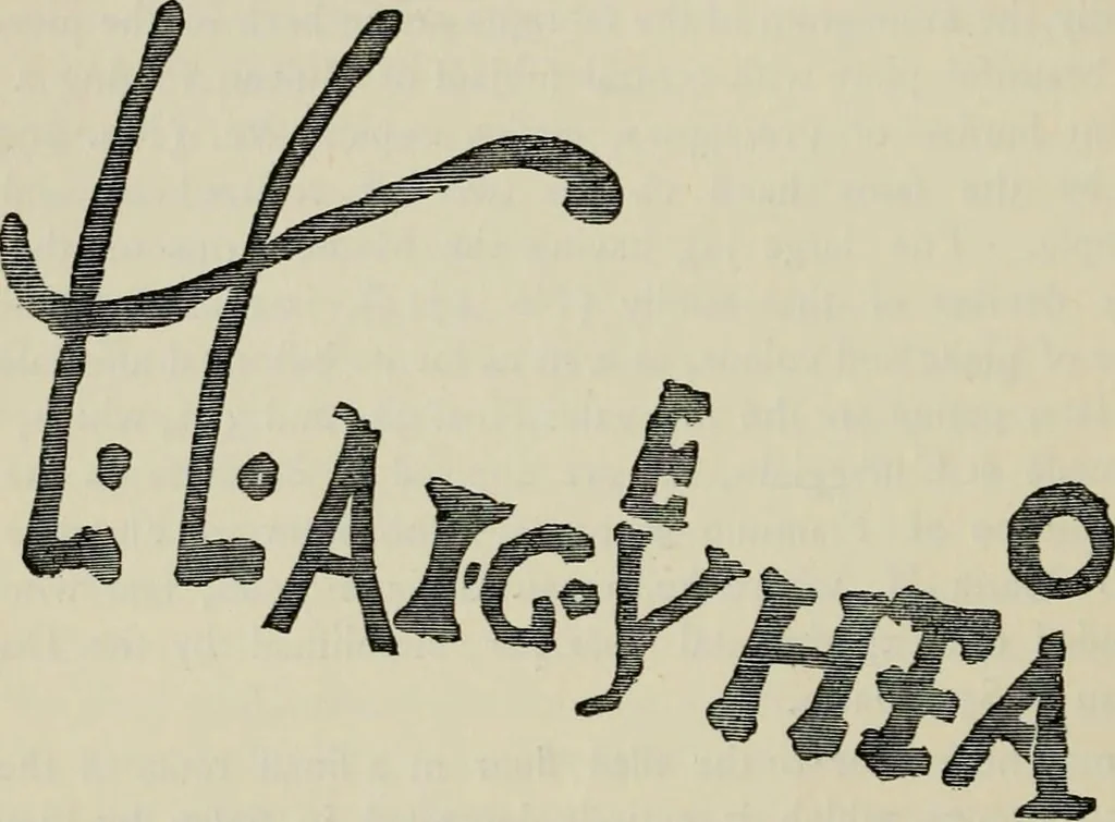 An illustration from A descriptive catalogue of the maiolica, Hispano-Moresco, Persian, Damascus, and Rhodian wares in the South Kensington Museum : with historical notes, marks, & monograms, 1873, leaf 244