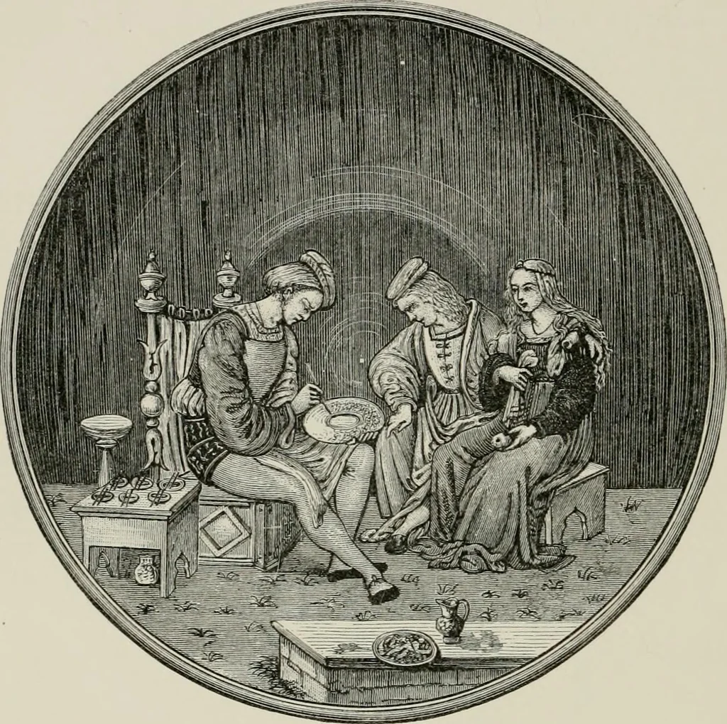An illustration from A descriptive catalogue of the maiolica, Hispano-Moresco, Persian, Damascus, and Rhodian wares in the South Kensington Museum : with historical notes, marks, & monograms, 1873, leaf 272