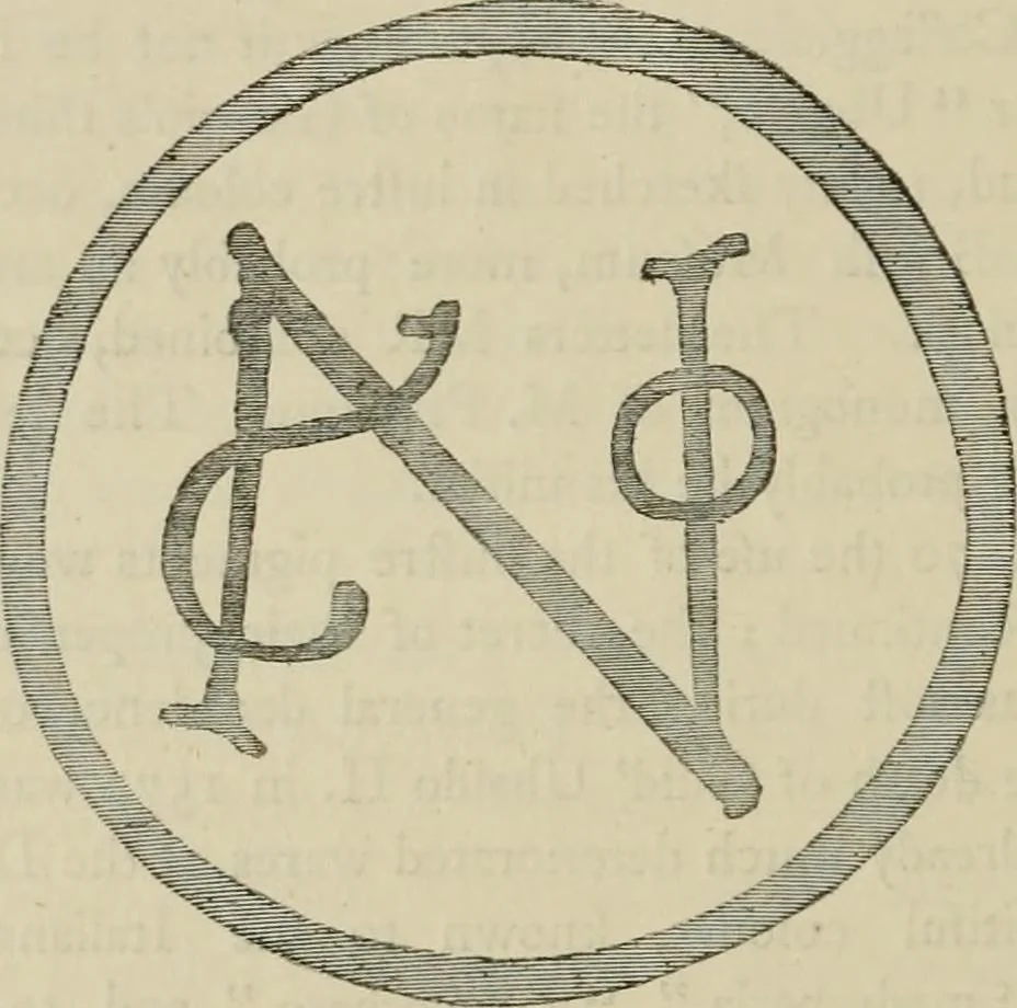 An illustration from A descriptive catalogue of the maiolica, Hispano-Moresco, Persian, Damascus, and Rhodian wares in the South Kensington Museum : with historical notes, marks, & monograms, 1873, leaf 356