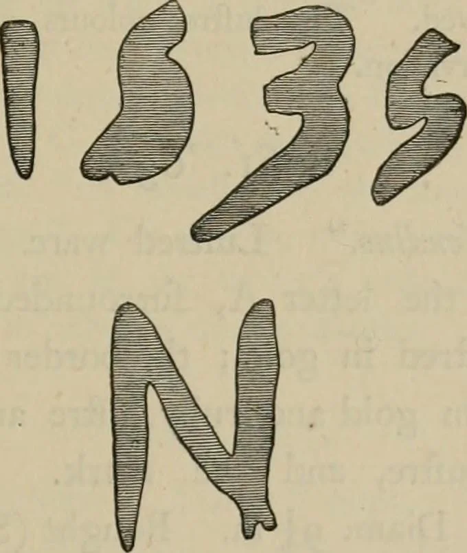 An illustration from A descriptive catalogue of the maiolica, Hispano-Moresco, Persian, Damascus, and Rhodian wares in the South Kensington Museum : with historical notes, marks, & monograms, 1873, leaf 453