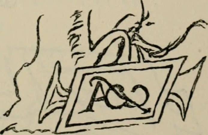 An illustration from A descriptive catalogue of the maiolica, Hispano-Moresco, Persian, Damascus, and Rhodian wares in the South Kensington Museum : with historical notes, marks, & monograms, 1873, leaf 545