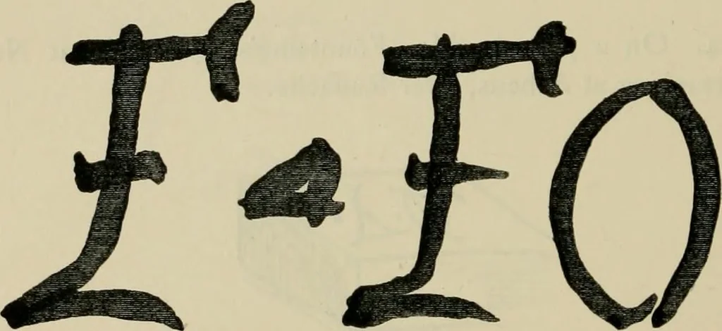 An illustration from A descriptive catalogue of the maiolica, Hispano-Moresco, Persian, Damascus, and Rhodian wares in the South Kensington Museum : with historical notes, marks, & monograms, 1873, leaf 550