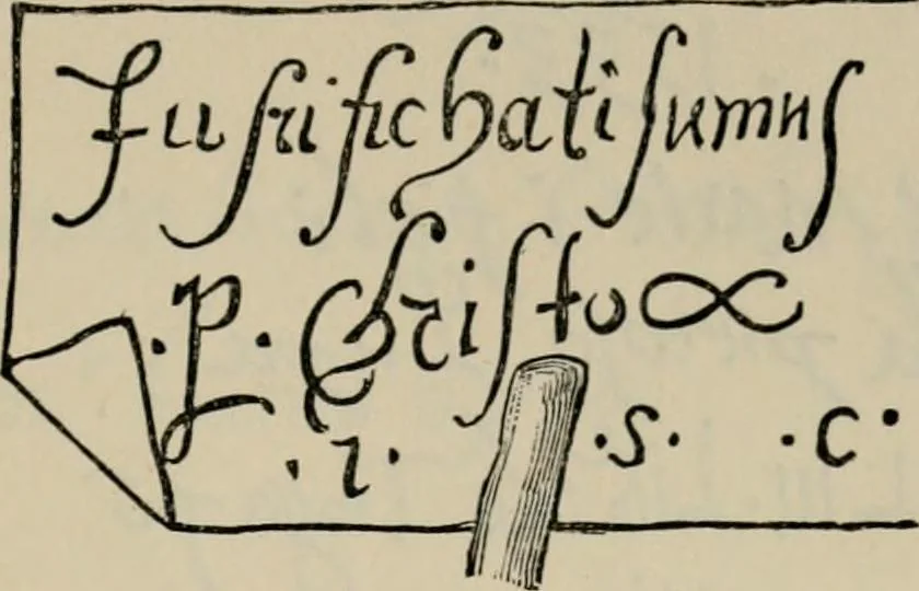 An illustration from A descriptive catalogue of the maiolica, Hispano-Moresco, Persian, Damascus, and Rhodian wares in the South Kensington Museum : with historical notes, marks, & monograms, 1873, leaf 551