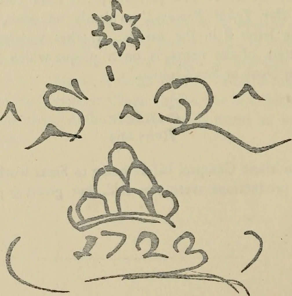 An illustration from A descriptive catalogue of the maiolica, Hispano-Moresco, Persian, Damascus, and Rhodian wares in the South Kensington Museum : with historical notes, marks, & monograms, 1873, leaf 620
