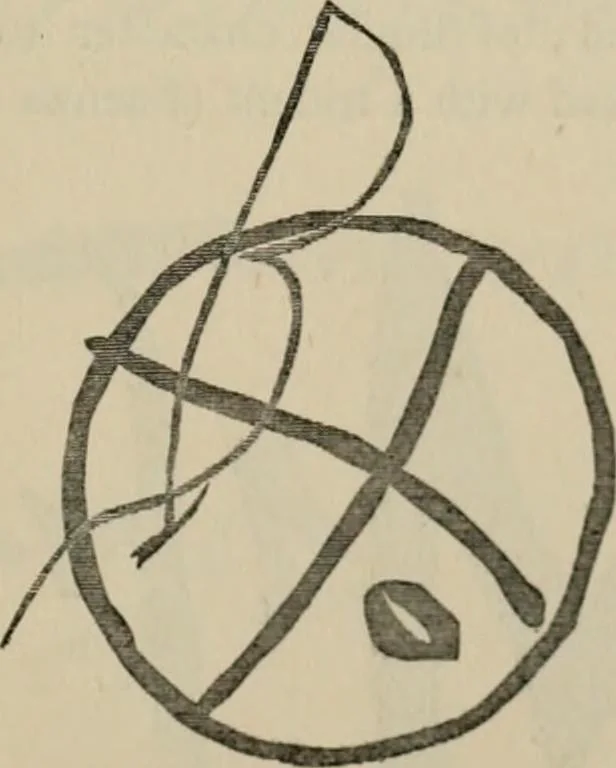 An illustration from A descriptive catalogue of the maiolica, Hispano-Moresco, Persian, Damascus, and Rhodian wares in the South Kensington Museum : with historical notes, marks, & monograms, 1873, leaf 693
