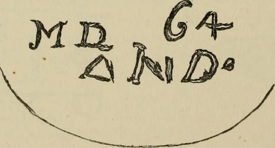 An illustration from A descriptive catalogue of the maiolica, Hispano-Moresco, Persian, Damascus, and Rhodian wares in the South Kensington Museum : with historical notes, marks, & monograms, 1873, leaf 754