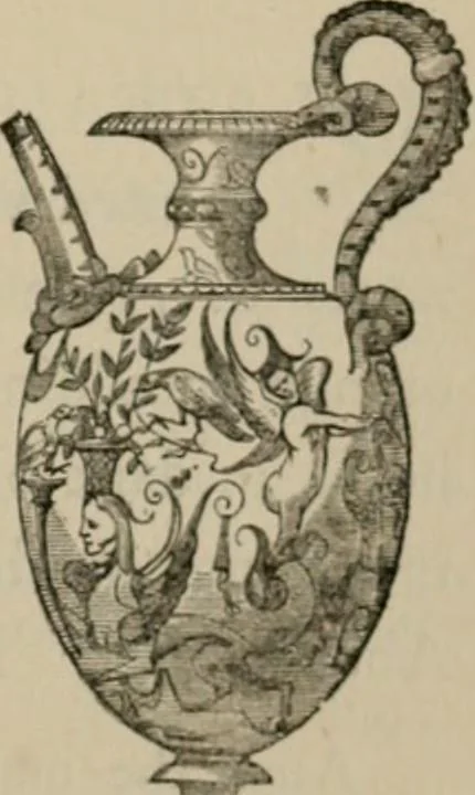 An illustration from A descriptive catalogue of the maiolica, Hispano-Moresco, Persian, Damascus, and Rhodian wares in the South Kensington Museum : with historical notes, marks, & monograms, 1873, leaf 789