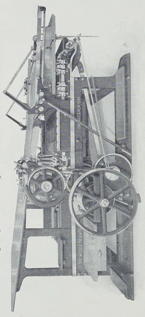 An illustration from Descriptive catalogue and price list of wood furniture, cylinder presses and job presses, cutters, die presses, punching machinery, stitching and sewing machines, paging and numbering machines, scoring and perforating machines, and all supplies for the printer, bookbinder, and all allied trades, 1910, leaf 62