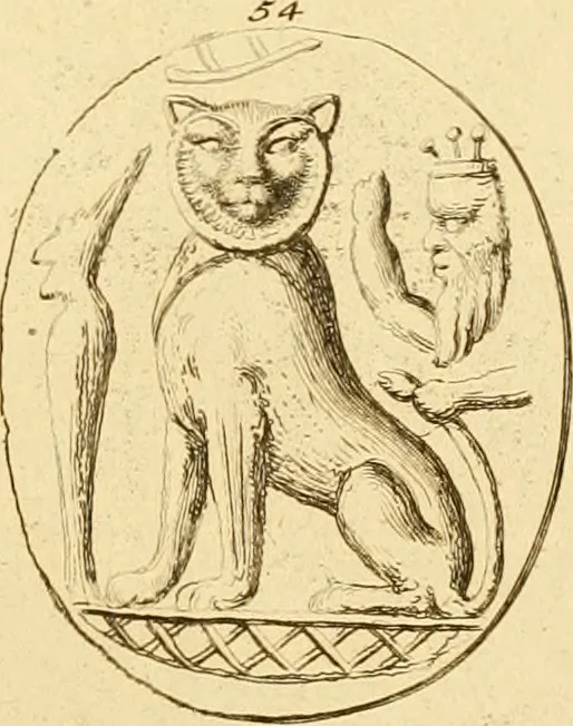 An illustration from A descriptive catalogue of a general collection of ancient and modern engraved gems, cameos as well as intaglios : taken from the most celebrated cabinets in Europe ; and cast in coloured pastes, white enamel, and sulphur, 1791, leaf 390