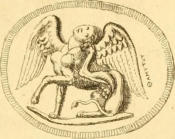 An illustration from A descriptive catalogue of a general collection of ancient and modern engraved gems, cameos as well as intaglios : taken from the most celebrated cabinets in Europe ; and cast in coloured pastes, white enamel, and sulphur, 1791, leaf 392