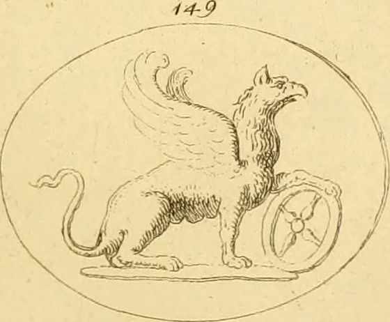 An illustration from A descriptive catalogue of a general collection of ancient and modern engraved gems, cameos as well as intaglios : taken from the most celebrated cabinets in Europe ; and cast in coloured pastes, white enamel, and sulphur, 1791, leaf 394