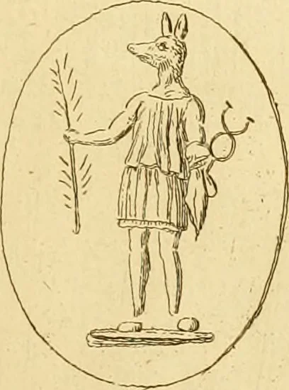 An illustration from A descriptive catalogue of a general collection of ancient and modern engraved gems, cameos as well as intaglios : taken from the most celebrated cabinets in Europe ; and cast in coloured pastes, white enamel, and sulphur, 1791, leaf 396