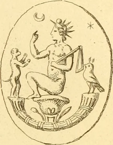 An illustration from A descriptive catalogue of a general collection of ancient and modern engraved gems, cameos as well as intaglios : taken from the most celebrated cabinets in Europe ; and cast in coloured pastes, white enamel, and sulphur, 1791, leaf 400