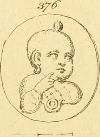 An illustration from A descriptive catalogue of a general collection of ancient and modern engraved gems, cameos as well as intaglios : taken from the most celebrated cabinets in Europe ; and cast in coloured pastes, white enamel, and sulphur, 1791, leaf 400