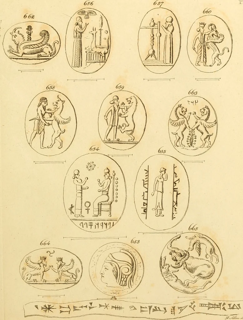 An illustration from A descriptive catalogue of a general collection of ancient and modern engraved gems, cameos as well as intaglios : taken from the most celebrated cabinets in Europe ; and cast in coloured pastes, white enamel, and sulphur, 1791, leaf 406