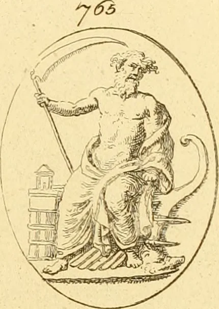 An illustration from A descriptive catalogue of a general collection of ancient and modern engraved gems, cameos as well as intaglios : taken from the most celebrated cabinets in Europe ; and cast in coloured pastes, white enamel, and sulphur, 1791, leaf 412