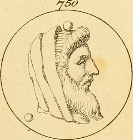 An illustration from A descriptive catalogue of a general collection of ancient and modern engraved gems, cameos as well as intaglios : taken from the most celebrated cabinets in Europe ; and cast in coloured pastes, white enamel, and sulphur, 1791, leaf 412