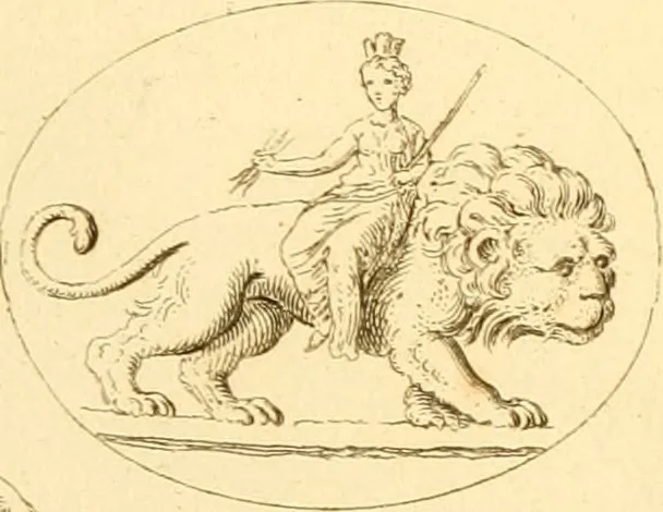An illustration from A descriptive catalogue of a general collection of ancient and modern engraved gems, cameos as well as intaglios : taken from the most celebrated cabinets in Europe ; and cast in coloured pastes, white enamel, and sulphur, 1791, leaf 416