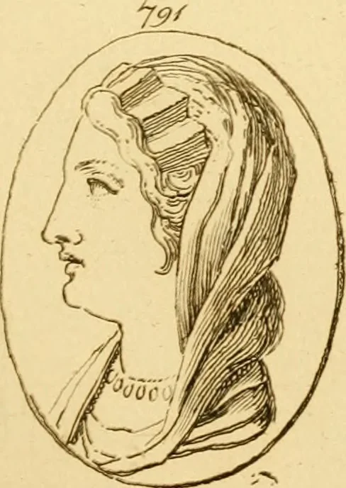 An illustration from A descriptive catalogue of a general collection of ancient and modern engraved gems, cameos as well as intaglios : taken from the most celebrated cabinets in Europe ; and cast in coloured pastes, white enamel, and sulphur, 1791, leaf 416