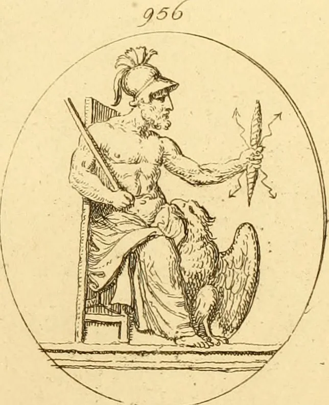 An illustration from A descriptive catalogue of a general collection of ancient and modern engraved gems, cameos as well as intaglios : taken from the most celebrated cabinets in Europe ; and cast in coloured pastes, white enamel, and sulphur, 1791, leaf 420