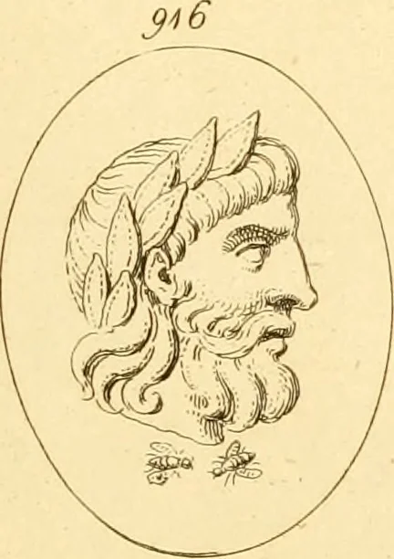 An illustration from A descriptive catalogue of a general collection of ancient and modern engraved gems, cameos as well as intaglios : taken from the most celebrated cabinets in Europe ; and cast in coloured pastes, white enamel, and sulphur, 1791, leaf 422