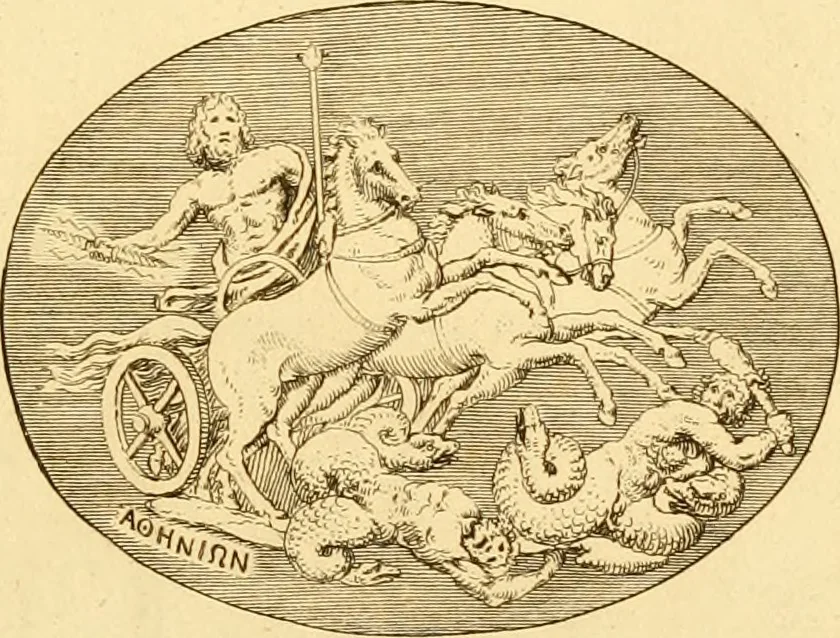 An illustration from A descriptive catalogue of a general collection of ancient and modern engraved gems, cameos as well as intaglios : taken from the most celebrated cabinets in Europe ; and cast in coloured pastes, white enamel, and sulphur, 1791, leaf 422
