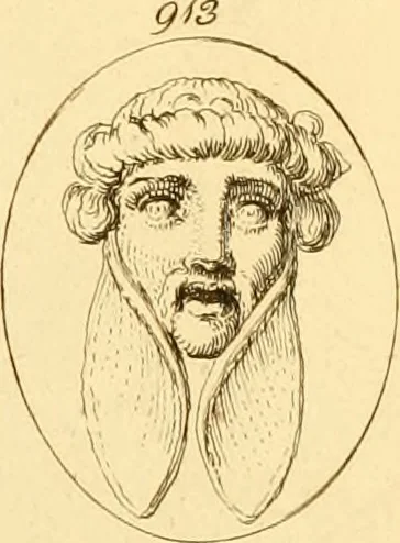 An illustration from A descriptive catalogue of a general collection of ancient and modern engraved gems, cameos as well as intaglios : taken from the most celebrated cabinets in Europe ; and cast in coloured pastes, white enamel, and sulphur, 1791, leaf 422