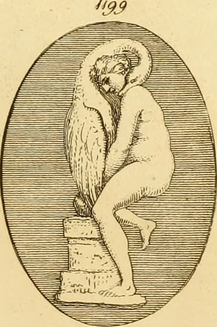 An illustration from A descriptive catalogue of a general collection of ancient and modern engraved gems, cameos as well as intaglios : taken from the most celebrated cabinets in Europe ; and cast in coloured pastes, white enamel, and sulphur, 1791, leaf 426