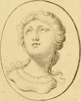 An illustration from A descriptive catalogue of a general collection of ancient and modern engraved gems, cameos as well as intaglios : taken from the most celebrated cabinets in Europe ; and cast in coloured pastes, white enamel, and sulphur, 1791, leaf 430