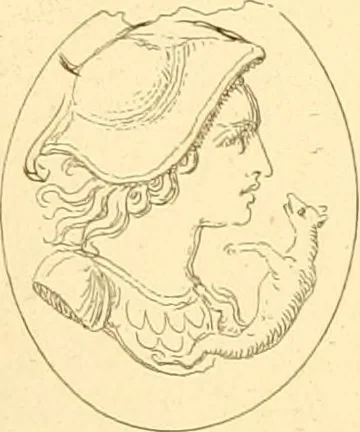 An illustration from A descriptive catalogue of a general collection of ancient and modern engraved gems, cameos as well as intaglios : taken from the most celebrated cabinets in Europe ; and cast in coloured pastes, white enamel, and sulphur, 1791, leaf 434