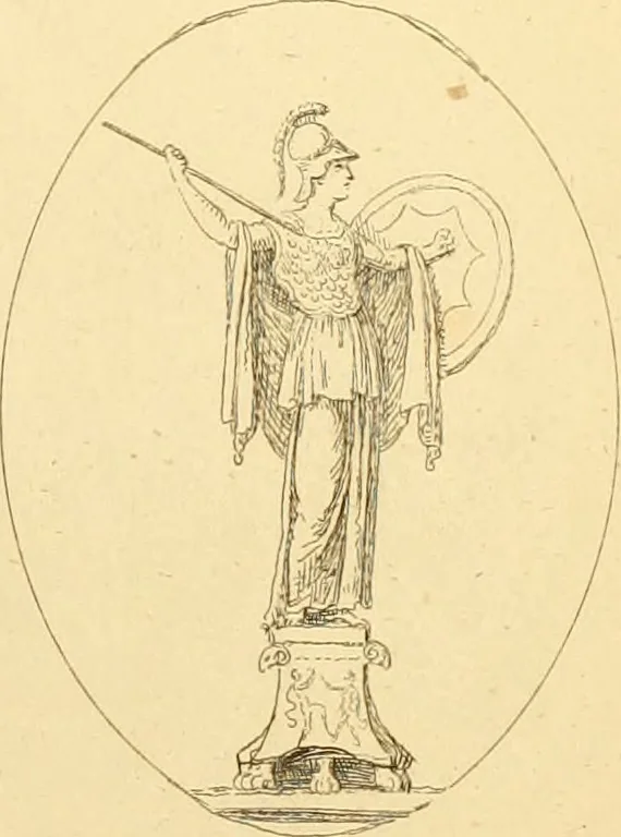 An illustration from A descriptive catalogue of a general collection of ancient and modern engraved gems, cameos as well as intaglios : taken from the most celebrated cabinets in Europe ; and cast in coloured pastes, white enamel, and sulphur, 1791, leaf 434