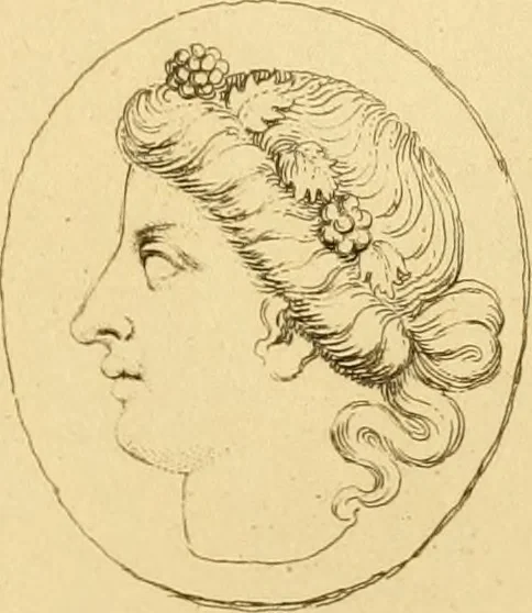 An illustration from A descriptive catalogue of a general collection of ancient and modern engraved gems, cameos as well as intaglios : taken from the most celebrated cabinets in Europe ; and cast in coloured pastes, white enamel, and sulphur, 1791, leaf 438